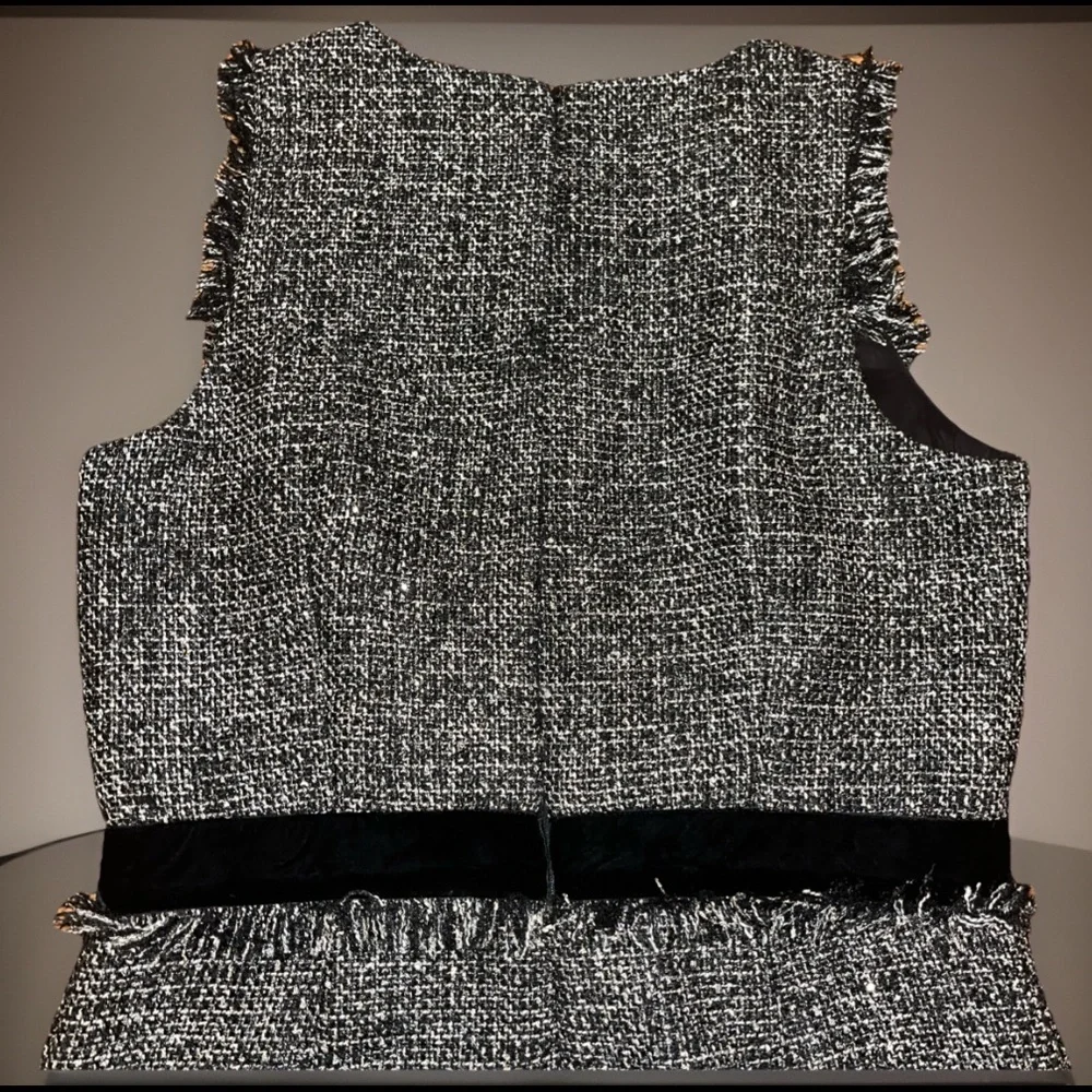 Elegant J.Crew Black & Gray Sheath Sparkling Constellation Tweed Dress dress NWT